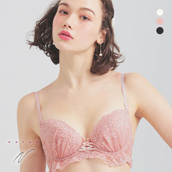 ナルエー ランジェリー レーシーアップ ブラジャー 大きいサイズ DE NARUE
