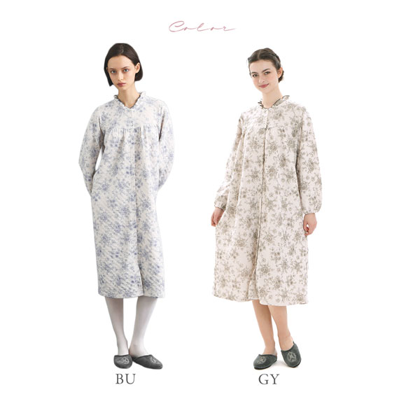 ナルエー パジャマ 裏綿接結(綿入り)トワルドラパンワンピース ルームウェア ワンピース ネグリジェ MoonTan by Narue Luxe