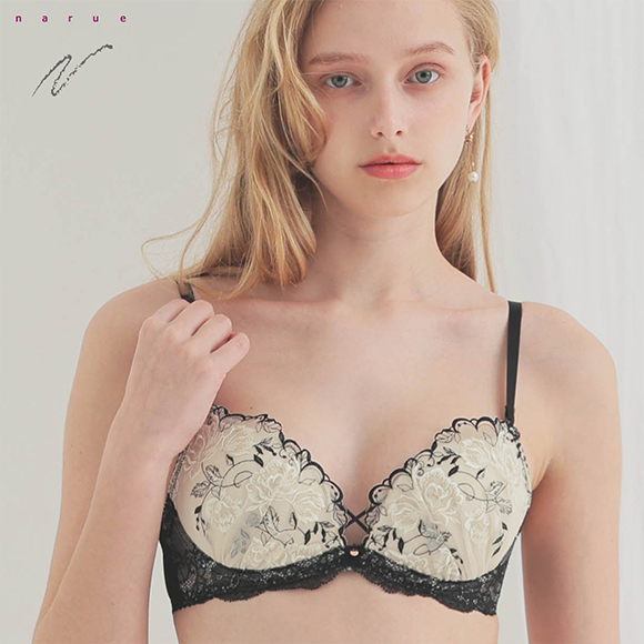 ナルエー ランジェリー ジョリフ ブラジャー BC Lワイヤー 谷間ブラ 単品 NARUE
