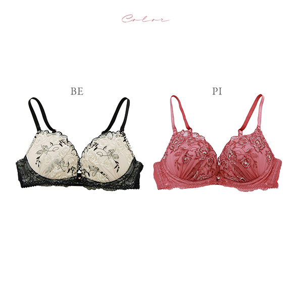 ナルエー ランジェリー ジョリフ ブラジャー DE Lワイヤー 谷間ブラ 単品 NARUE