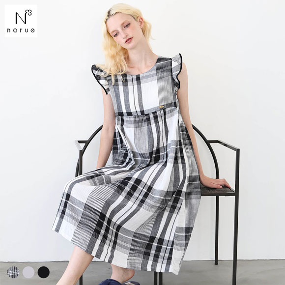 ナルエー パジャマ シュークリームガーゼ(R)ベーシックルームドレス