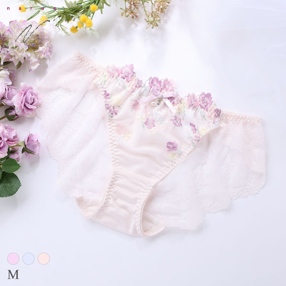 ナルエー ランジェリー ココフルール ショーツ 総レース バックレース NARUE