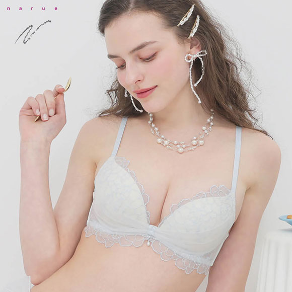 ナルエー ランジェリー クレール ブラジャー DE Lワイヤー 谷間ブラ 単品 NARUE
