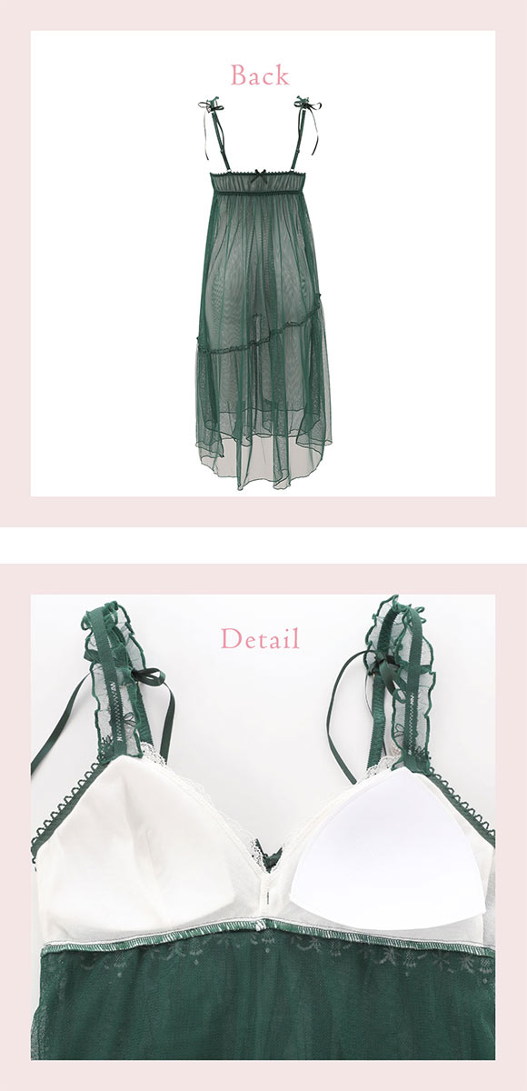 リサマリ ルビー カップ付き マキシワンピース ランジェリー Risa Magli