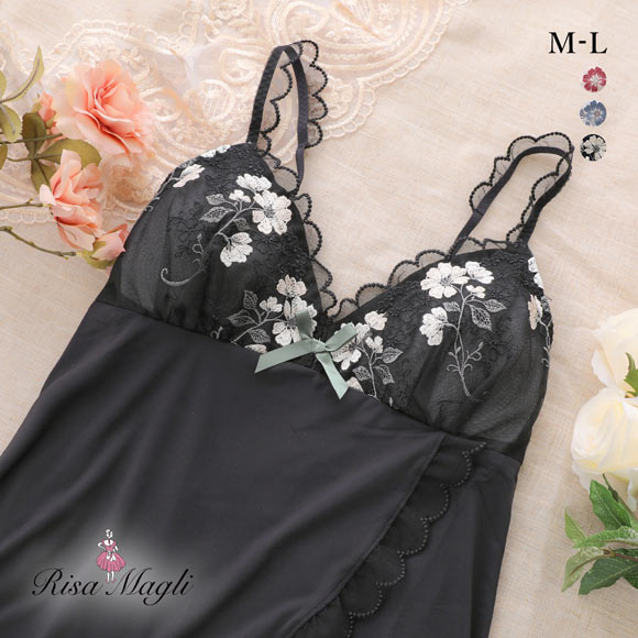 リサマリ プティット カップ付き キャミソール ミニスリップ ランジェリー Risa Magli