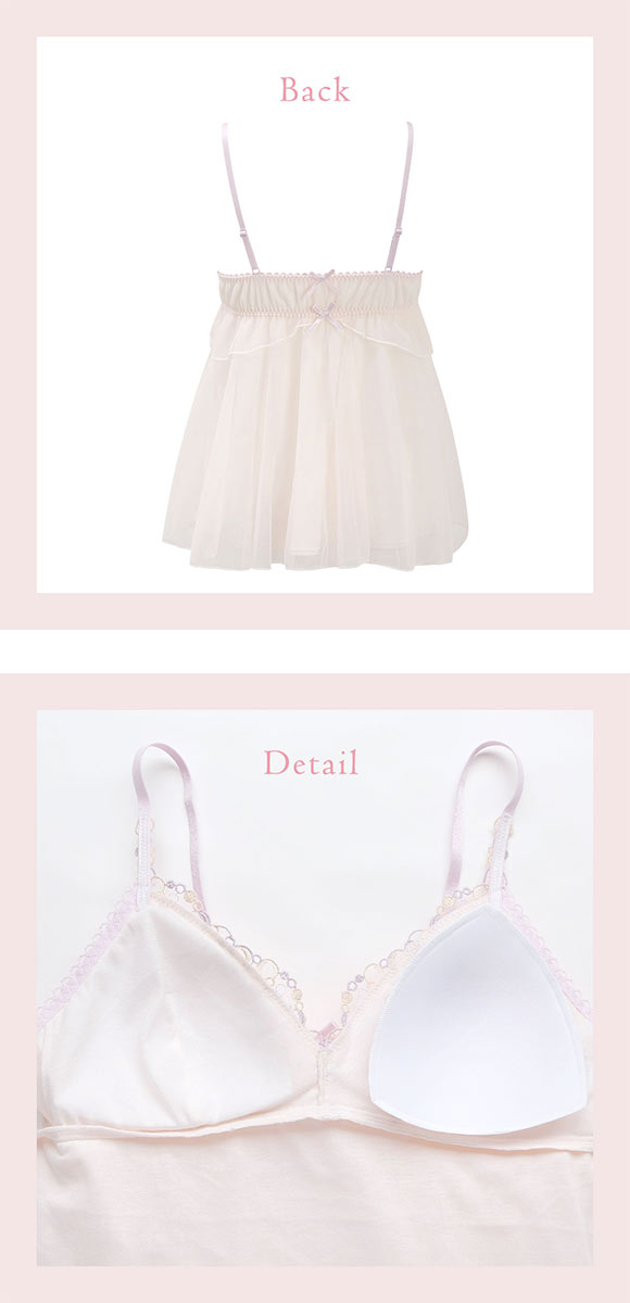 リサマリ アンチェ カップ付き キャミソール ミニスリップ ランジェリー Risa Magli