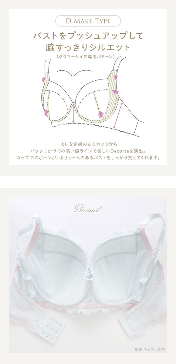 リサマリ レーヌ フロリタ ブラジャー GH グラマーブラ 大きいサイズ Risa Magli Reine