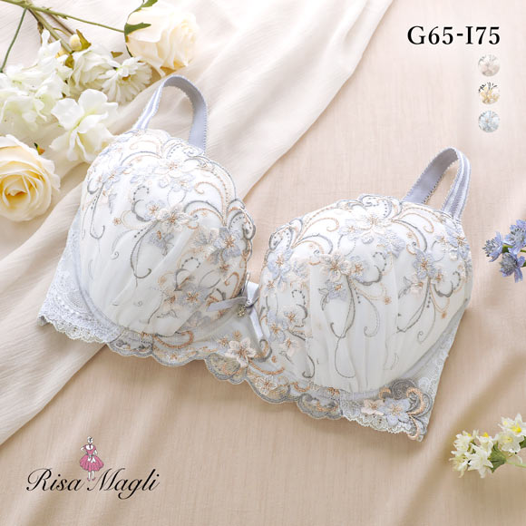 ✿❀ホワイトレースブラジャー ❀✿ ~LLサイズ~ リサマリ レーヌ リタ ブラジャー BCD 谷間ブラ Risa Magli Reine
