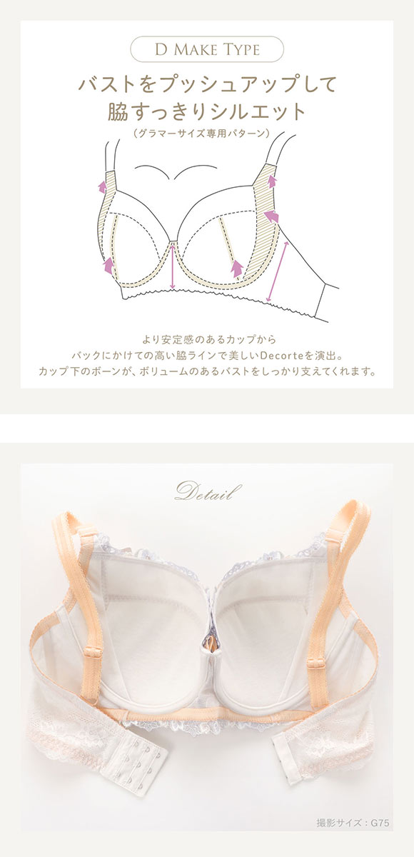 リサマリ レーヌ ジェシー ブラジャー GHI グラマーブラ 大きいサイズ Risa Magli Reine
