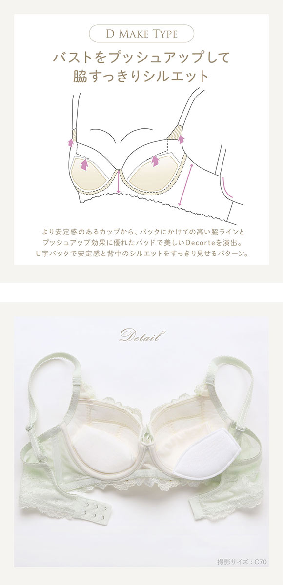 リサマリ レーヌ リカルダ ブラジャー D Make Type BC 脇高ブラ Risa Magli Reine