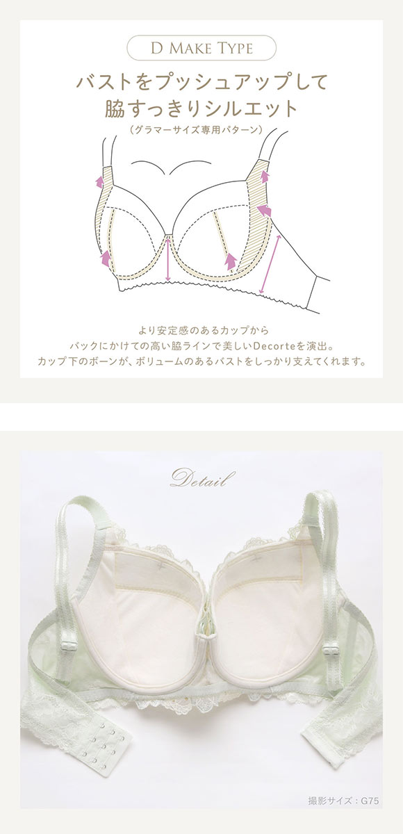 リサマリ レーヌ リカルダ ブラジャー D Make Type GH グラマーブラ 大きいサイズ Risa Magli Reine