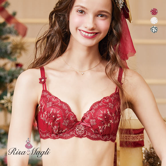 [LAPERLA]ノンパットブラ(２C)＋ブラジリアン リサマリ Risa Magli ノエリア ブラジャー BCD 谷間ブラ 単品