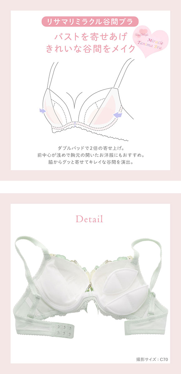 リサマリ Risa Magli アイヴィー ブラジャー EF 大きいサイズ リサマリミラクル谷間ブラ 単品