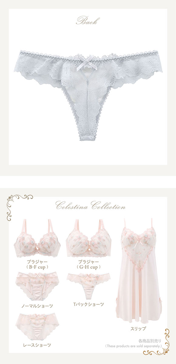 リサマリ レーヌ セレスティナ ショーツ Tバック タンガ ソング バックレース Risa Magli Reine