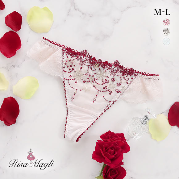 リサマリ グレッタ Tバック ショーツ バックレース タンガ ソング ML