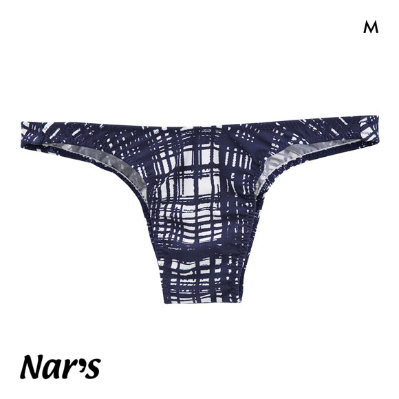 ナルズ random plaid ジェンダーレス ハーフバック ビキニ 男女兼用 ブリーフ 前とじ Nars