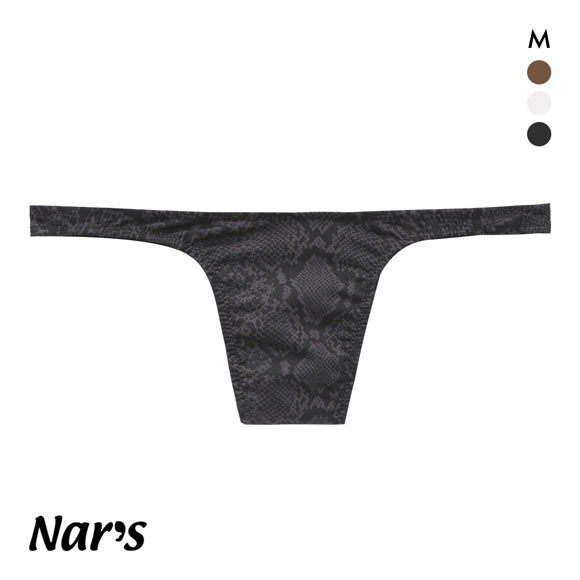 ナルズ パイソン ジェンダーレス Tバックショーツ M 蛇 巳 ビキニ タンガ ソング 前とじ シームなし 男女兼用 ユニセックス Nars