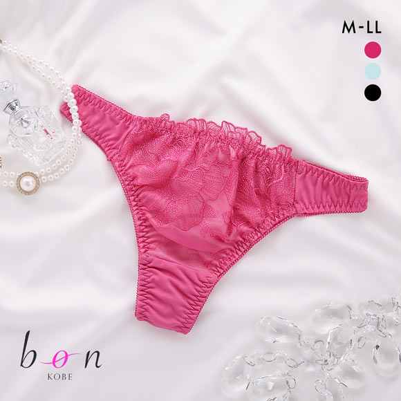 ビーオーエヌ 美胸 脇寄せ バストメイクブラ ローズレース シリーズ ショーツ Tバック M L LL bon 大きいサイズ