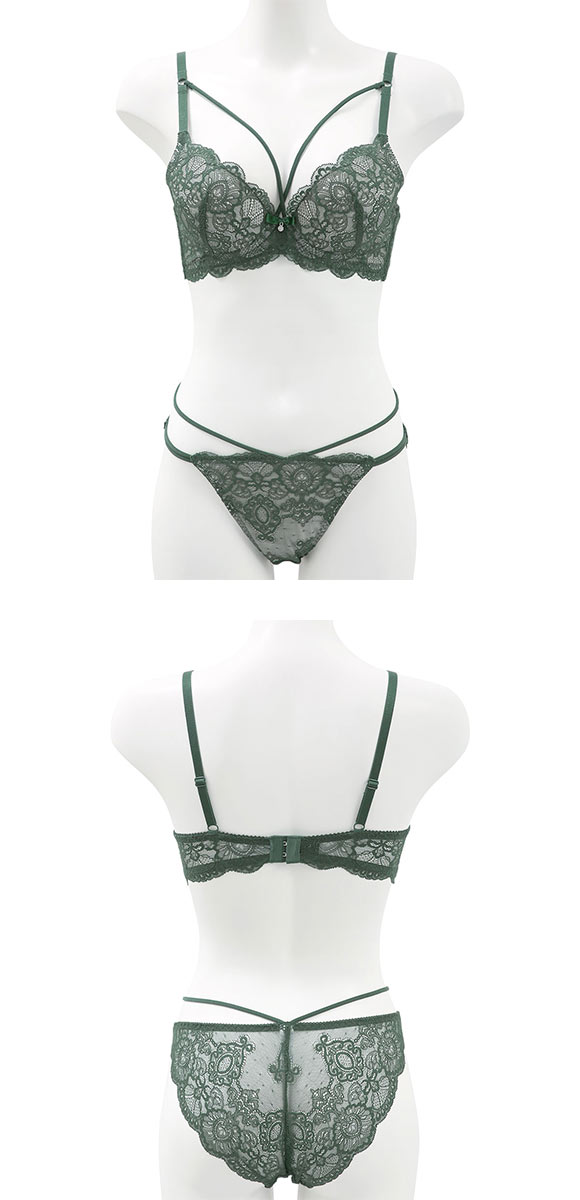 オールレース ヌーディーコード ブラジャー ショーツ セット BCDEF