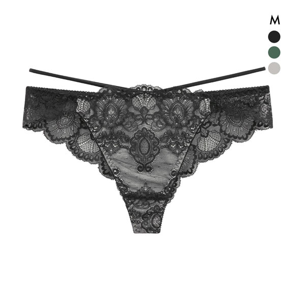 オールレース ヌーディーコード ペア ショーツ Tバック 総レース