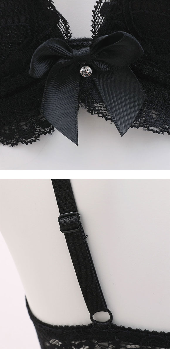 総レース ブラジャー ショーツ Tバック 3点セット BCDEF 大きいサイズ