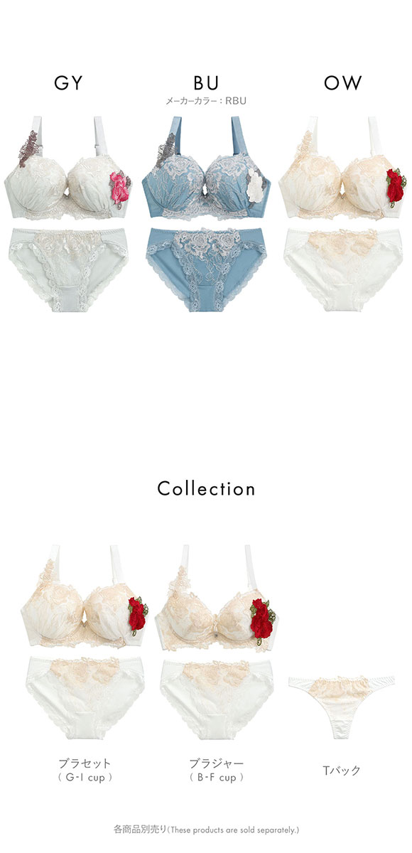 ビーオーエヌ bon 美胸 脇寄せ バストメイクブラ バラモチーフ シリーズ ブラジャー ショーツ セット GHI 脇すっきり 脇高 脇肉
