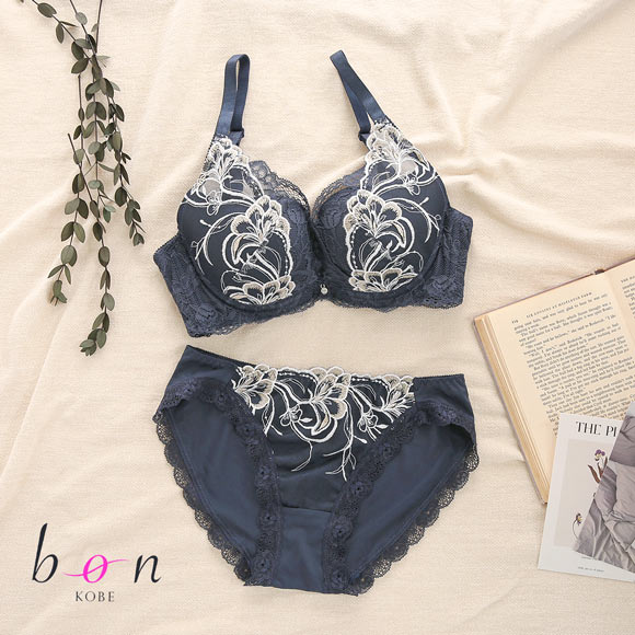 ビーオーエヌ 脇スッキリバストメイクブラ カシュクール型 エレガントライン 脇高 ブラジャー ショーツ セット BCDEF 脇肉 bon