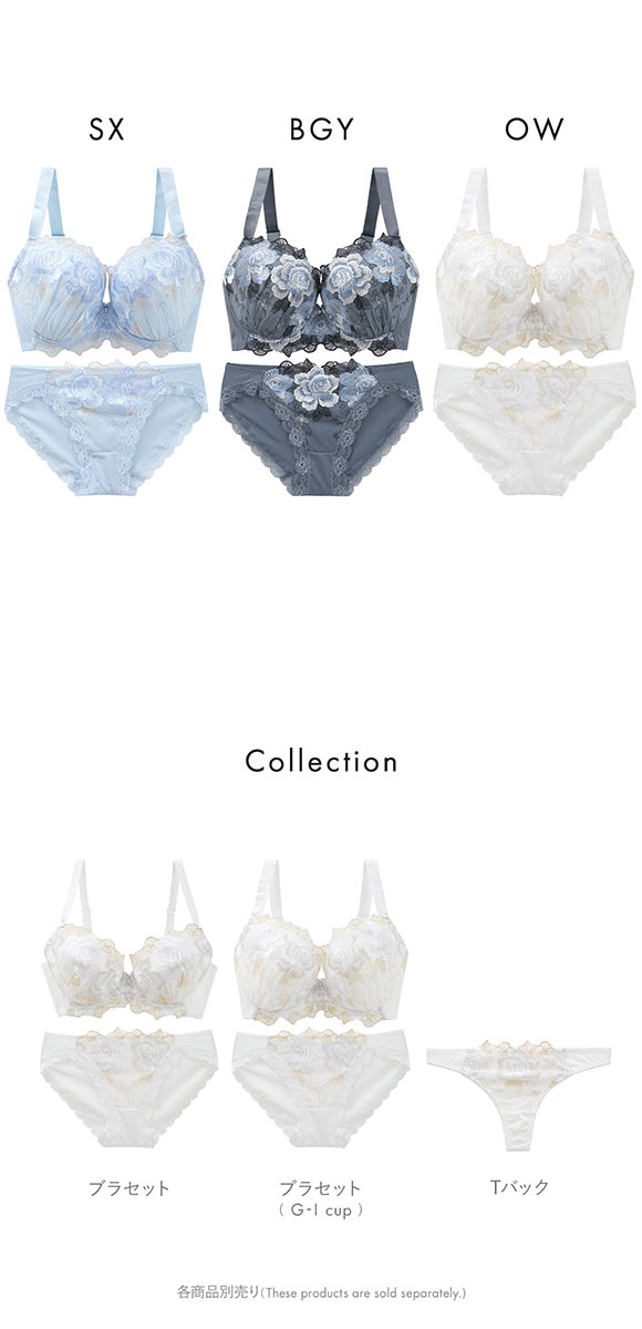 ビーオーエヌ 美胸 脇寄せ バストメイクブラ 大輪のバラ シリーズ ブラジャー ショーツ セット GHI 脇すっきり 脇高 脇肉 グラマー bon