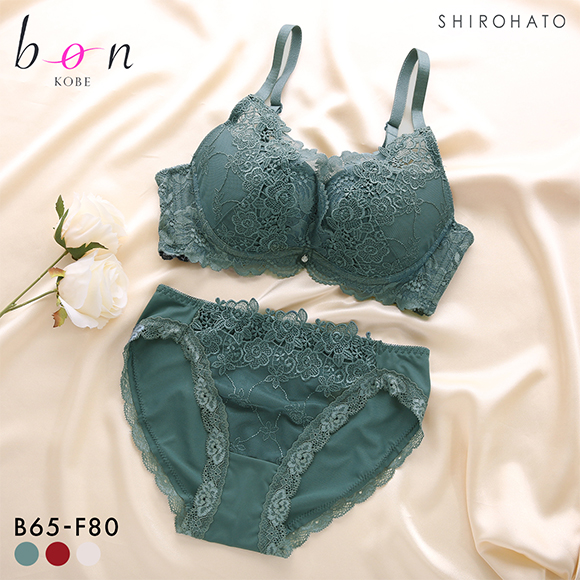 ビーオーエヌ ボリュームフラワー カシュクール シリーズ 脇高 ブラジャー ショーツ セット BCDEF 脇肉 bon