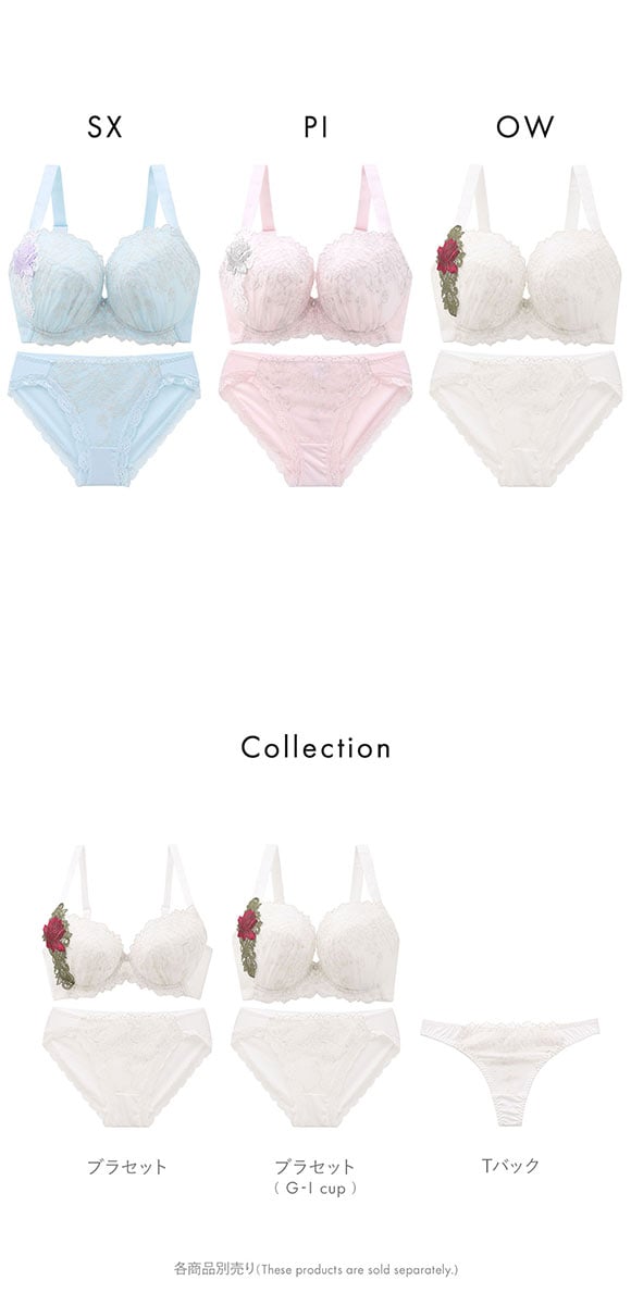 ビーオーエヌ 美胸 脇寄せ バストメイクブラ 大輪のバラ シリーズ ブラジャー ショーツ セット GHI 脇すっきり グラマー bon