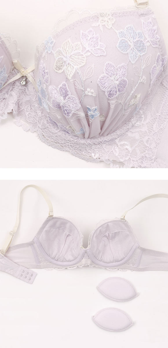 プチソワレ マルチカラーフラワー ブラセット BCD ブラジャー ショーツ セット petit soiree