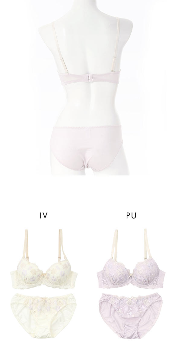 プチソワレ マルチカラーフラワー ブラセット BCD ブラジャー ショーツ セット petit soiree