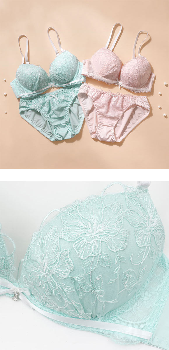 プチソワレ パステルフラワー ブラセット BCD ブラジャー ショーツ セット petit soiree