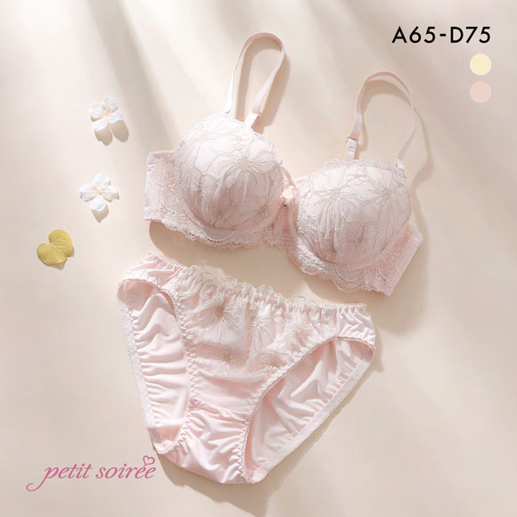 プチソワレ ブルーミングフラワー ブラセット ABCD クロスコード ブラジャー ショーツ セット petit soiree