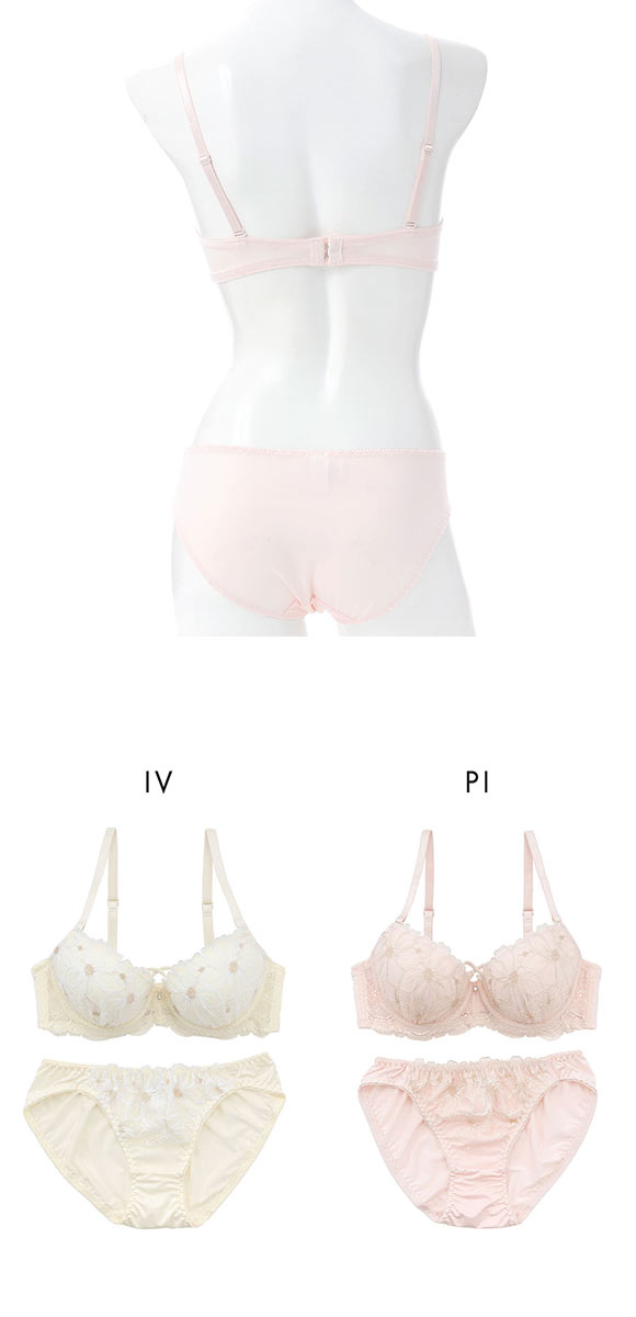 プチソワレ ブルーミングフラワー ブラセット ABCD クロスコード ブラジャー ショーツ セット petit soiree