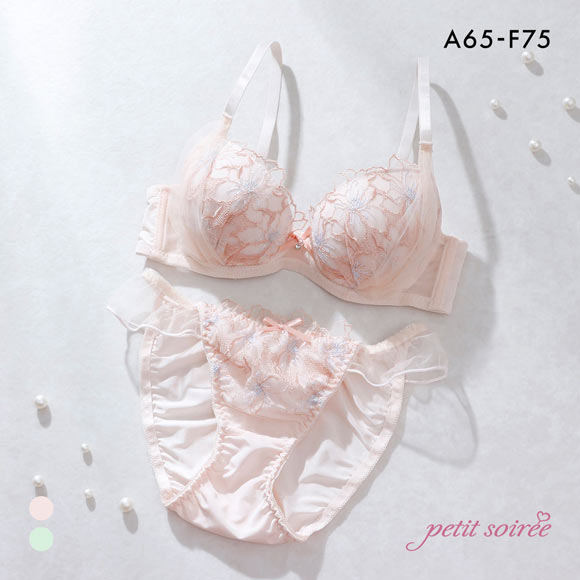 プチソワレ フラワーチュール ブラセット ABCDEF ブラジャー ショーツ セット 大きいサイズ petit soiree