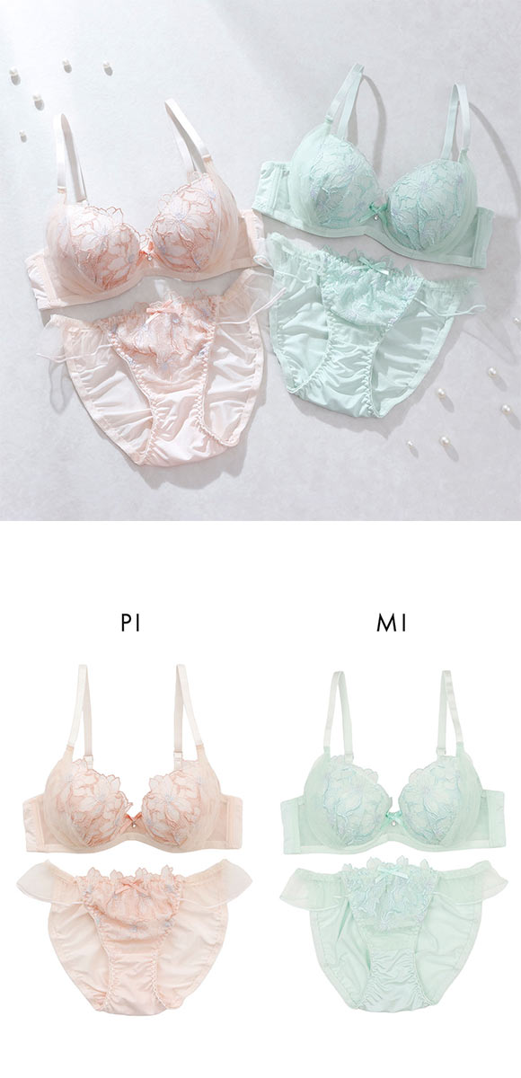プチソワレ フラワーチュール ブラセット ABCDEF ブラジャー ショーツ セット 大きいサイズ petit soiree