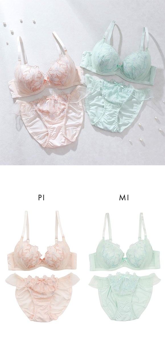 プチソワレ フラワーチュール ブラセット ABCDEF ブラジャー ショーツ セット 大きいサイズ petit soiree