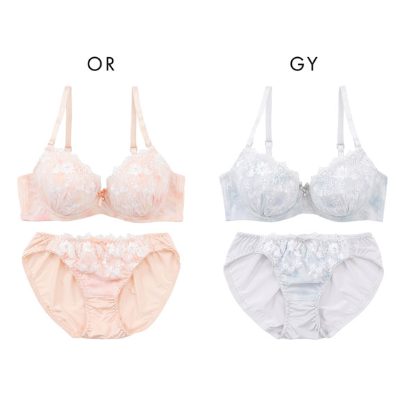 プチソワレ フラワーアーチ ブラセット ABCDEF ブラジャー ショーツ セット ラメ 刺繍 まる胸 petit soiree 大きいサイズ