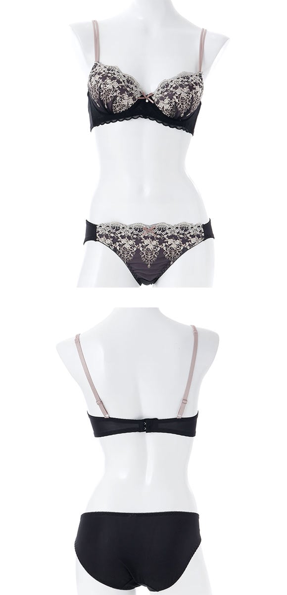 プチマリー ソレイユクレール ブラセット ABCDEF ブラジャー ショーツ セット 下着 大きいサイズ petit marie WHITE