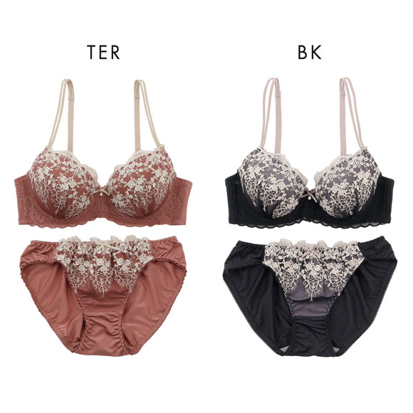 ❤︎フランス❤︎ソレイユ スクレ♡ ディープグリーン&ブラックレースのセット プチマリー ソレイユクレール ブラセット ABCDEF ブラジャー ショーツ
