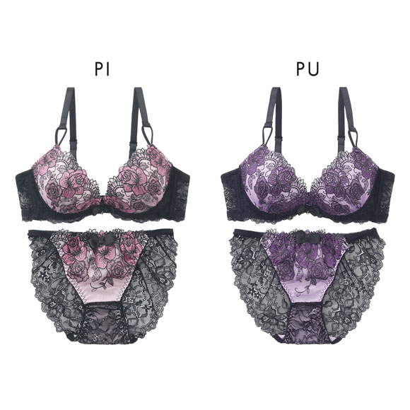プチマリー Luxe Bloom ブラジャー ノーマルショーツ セット ブラ
