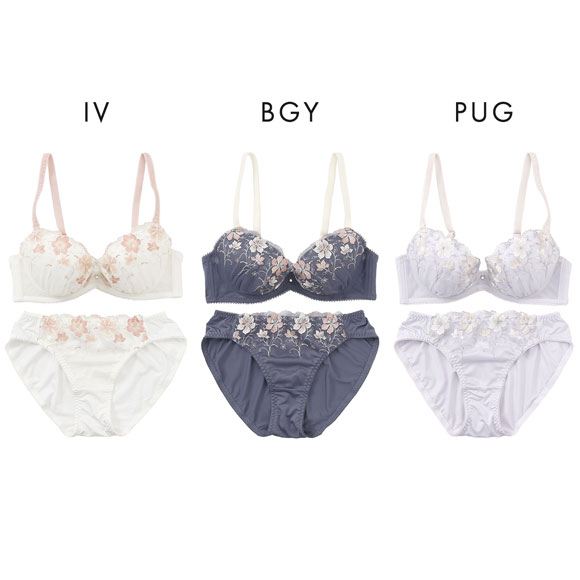 パリーゼ Palissee フェリシテフルール ブラジャー ショーツ セット ナイスフィット 花柄刺繍 ABCDEF