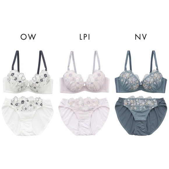 パリーゼ フローラルレース ブラセット 花柄刺繍 ラメ ABCDEF ナイスフィット ブラジャー ショーツ セット Palissee