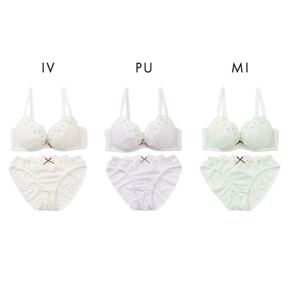 パリーゼ フルールアップリケ ブラセット ABCDEF ブラジャー ショーツ セット Palissee