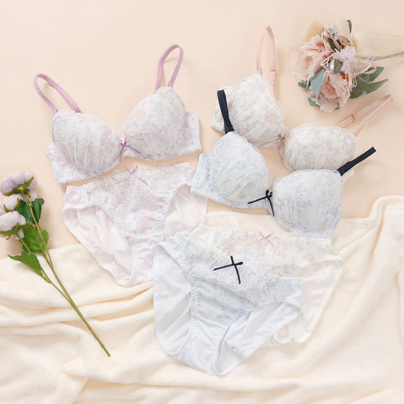 パリーゼ ペールフローラル ブラセット ABCDEF ブラジャー ショーツ セット プリント Palissee