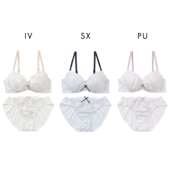 パリーゼ ペールフローラル ブラセット ABCDEF ブラジャー ショーツ セット プリント Palissee