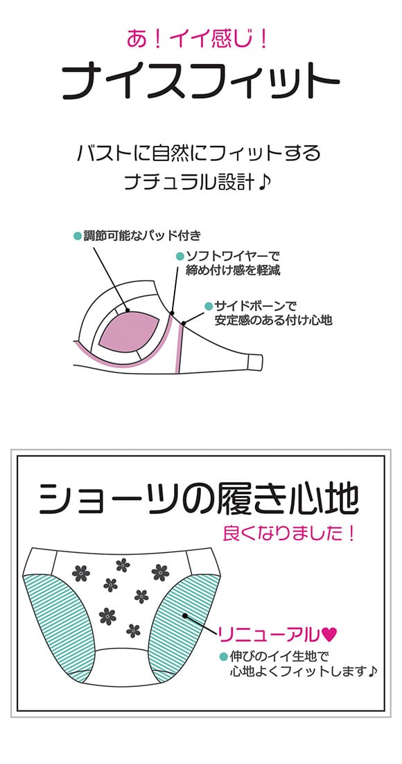 パリーゼ プティブーケ ブラセット ABCDEF ブラジャー ショーツ セット まる胸 ナチュラル 刺しゅう レース Palissee