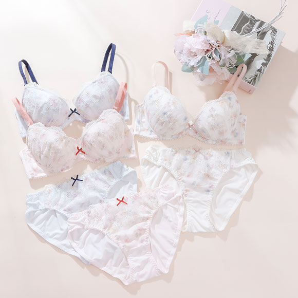 パリーゼ アムールフルール ブラセット ABCDEF ブラジャー ショーツ セット ナイスフィット プリント 花柄刺繍 ラメ Palissee