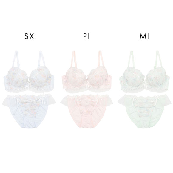 パリーゼ fairy bear ブラセット ABCDEF ブラジャー ショーツ セット 夢の国のくま プリント まる胸 ナイスフィット Palissee